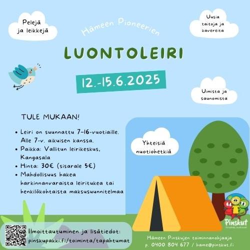 Hämeen pioneerien luontoleiri 12.-15.6.2025
