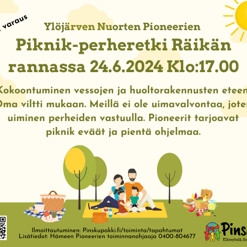 Ylöjärven Nuorten Pioneerien Piknik- perheretki 24.6. klo:17.00. Kuvia puista ja piknikistä
