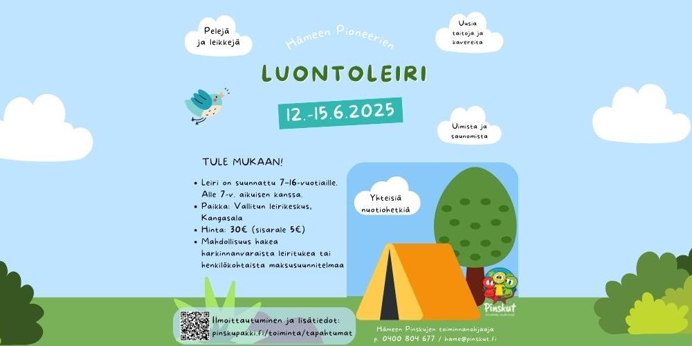 Hämeen pioneerien luontoleiri 12.-15.6.2025