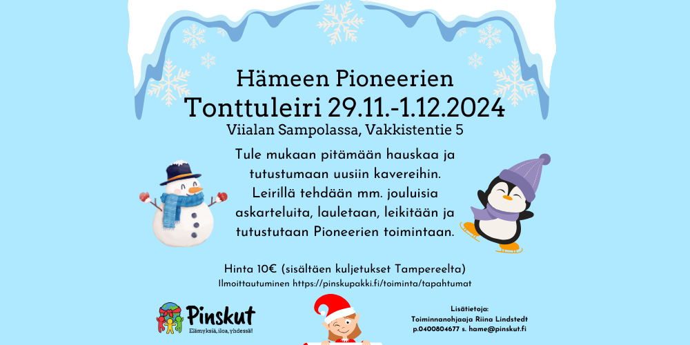 Tonttuleiri 29.11.-1.12.2024