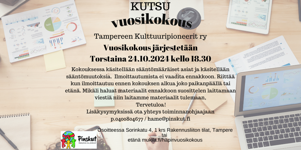 Tampereen Kulttuuripioneerit ry vuosikokous