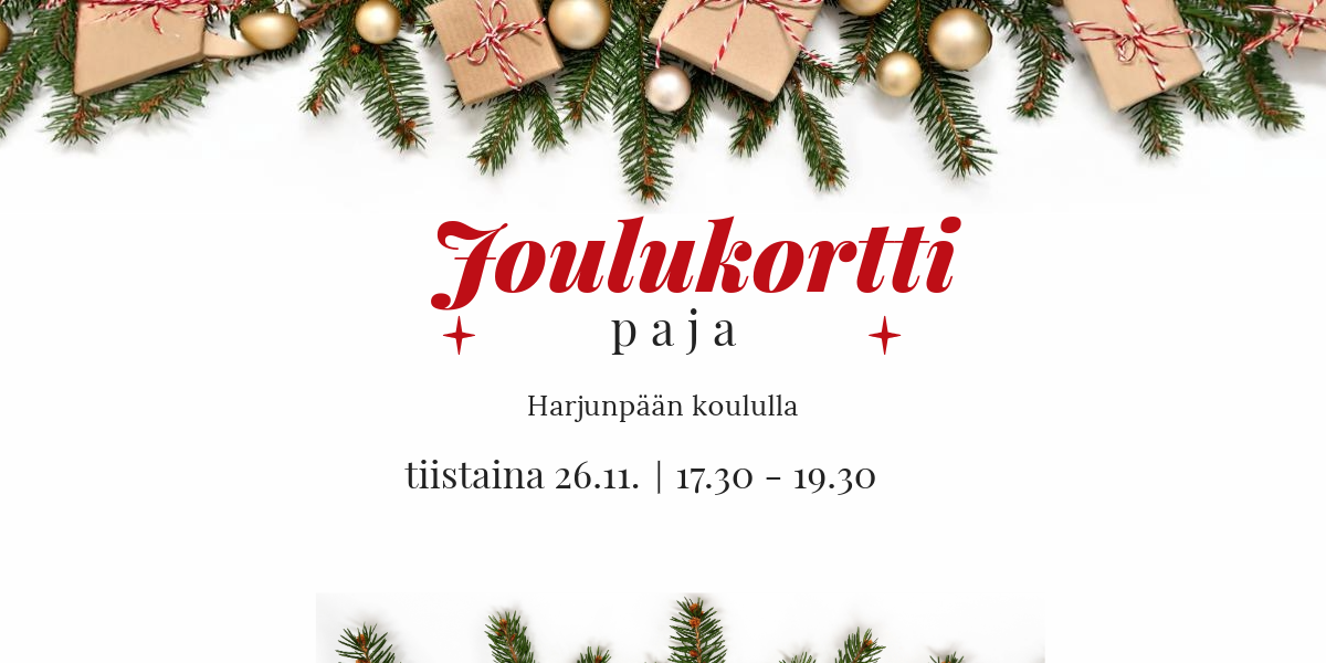 Joulukorttipaja Harjunpään koululla 26.11.2024