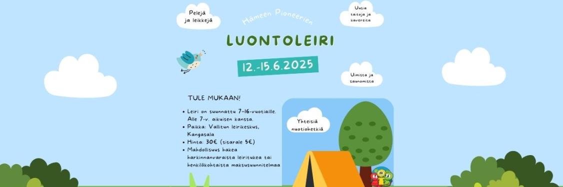 Hämeen pioneerien luontoleiri 12.-15.6.2025