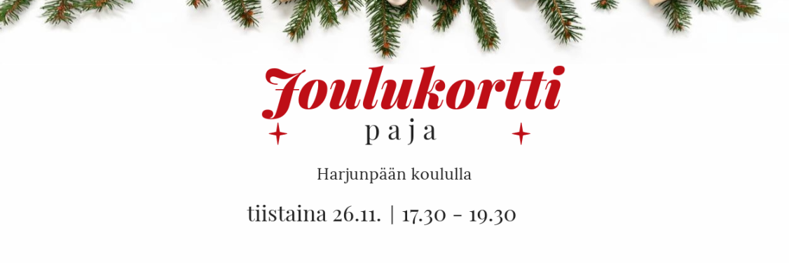 Joulukorttipaja Harjunpään koululla 26.11.2024